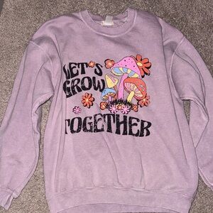 Altar'd State Lavender Graphic Sweater